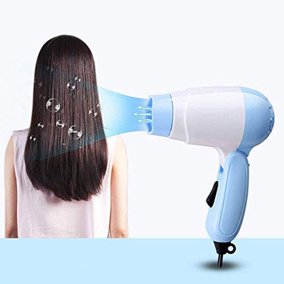 Asciugacapelli da viaggio pieghevole 2 velocità,Asciugacapelli Phon Professionali 300W Temperatura Regolabile Anti-Crespo Compatto con Impugnatura Pie