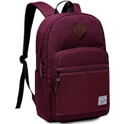 VASCHY Zaino Donna，Zaino Uomo Casual Zaino Università Scuola Vintage Zaino PC 15.6 Pollici Zainetto Classico Impermeabile Zaino Da Viaggio Lavoro Rosa precio