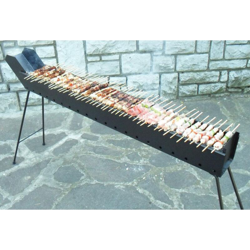 CRUCCOLINI BA13 Barbecue Arrosticini a Carbone, Nero, 71x13x51 cm en oferta