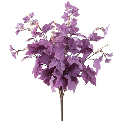 Langray - Foglie Artificiale Tessuto Pianta Imitazione Pianta Foglia Foglie Bouquet Simulazione Della Casa Decorazione Della Pianta Viola Chiaro