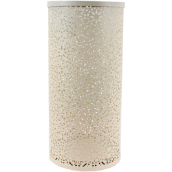 Portaombrelli ombrello contenitore diam.24 cm in ferro e metallo antiruggine rotondo bianco panna con decori intagliati da ingresso casa ufficio características