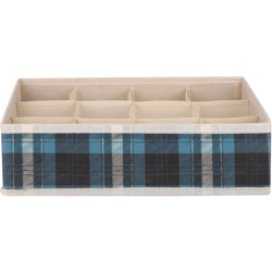 Organizer armadio 12 scomparti 32x22x9 cm Cordonetto Blu blu características