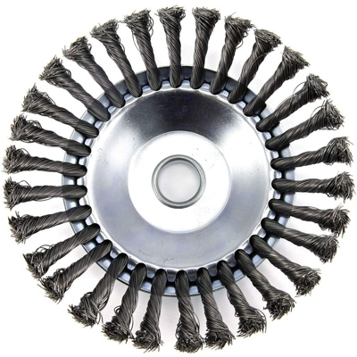 LangRay 6 pollici Testina per erbacce, Spazzola universale con ruota in filo di acciaio Accessorio per decespugliatore in metallo 25,4 MM x 150 MM