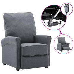 Poltrona Tv Elettrica Reclinabile Grigio Scuro In Tessuto en oferta