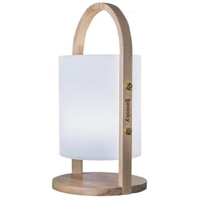 Lanterna Wireless A Led Woody - H 37 Cm - Bianco