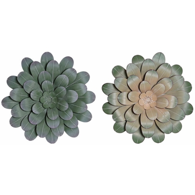 Decorazione da Parete DKD Home Decor Metallo (2 pcs) (52 x 7 x 52 cm)