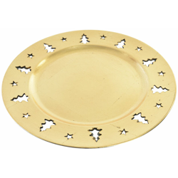 Centrotavola DKD Home Decor Dorato PP (polipropilene) Natale (33 x 33 x 2 cm) características