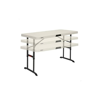 Lifetime 80522 - Tavolo pieghevole regolabile, 122 x 61 x 91,4 cm, colore: Beige