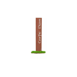 "prima terra ""Carpe Diem - Stele da giardino in ruggine, decorazione da giardino, altezza = 120 cm, larghezza = 20 cm" precio