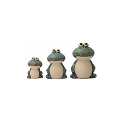 Flanacom - Set di statuette decorative in ceramica, per interni ed esterni, articolo decorativo per la casa e il giardino, decorazione per il características