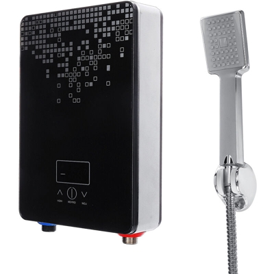 Scaldabagno elettrico digitale da 6,5 ​​kW Acqua calda per doccia senza serbatoio