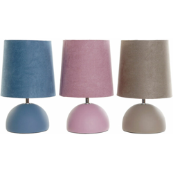 Lampada da tavolo DKD Home Decor Azzurro Marrone Rosa Cotone Gres 25W 220 V (3 pcs) (16 x 16 x 27 cm) en oferta