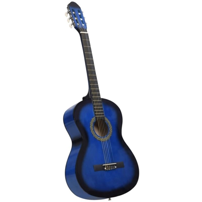 vidaXL Chitarra Classica per Principianti Blu 4/4 39" in Tiglio