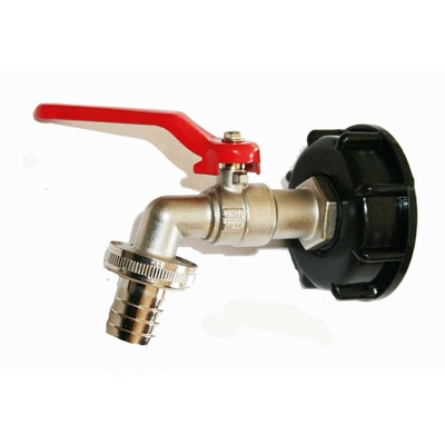 Rubinetto in ottone con raccordo (S60X6) per serbatoio IBC
