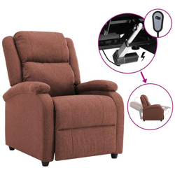 Poltrona Tv Elettrica Reclinabile Marrone In Tessuto precio