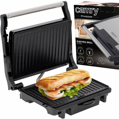 Bistecchiera Elettrica Piastra Griglia Grill Antiaderente 2100W Toast Panini