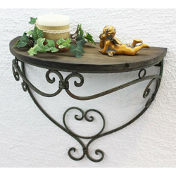 DanDiBo Scaffale a Parete 12095 Consolle a Parete 40 cm “Malaga” XL in Metallo con Ripiani in Legno Scaffale Bagno precio