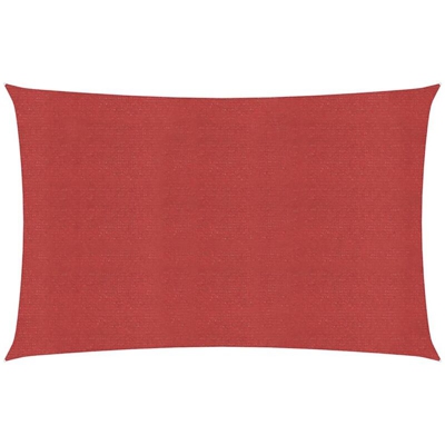 vidaXL Vela Parasole 160 g/m² Rossa 2,5x4,5 m in HDPE - Rosso