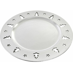 Centrotavola DKD Home Decor Argentato PP (polipropilene) Natale (33 x 33 x 2 cm) precio