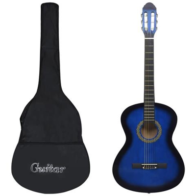 Chitarra Classica Per Principianti Con Custodia Blu 4/4 39''''