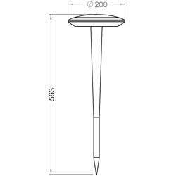 Lampioncino LED Bermuda con picchetto nero-grigio precio