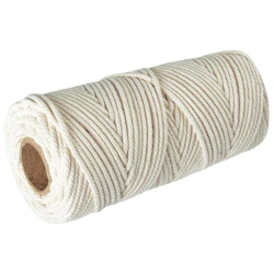 LangRay Corda di cotone macramè 3 mm, filo di cotone 200 m, filo macramè naturale al 100%, corda intrecciata fai da te, arazzo vegetale, en oferta
