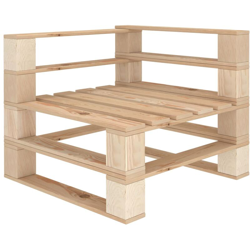 vidaXL Divano da Giardino ad Angolo in Pallet in Legno - Marrone características