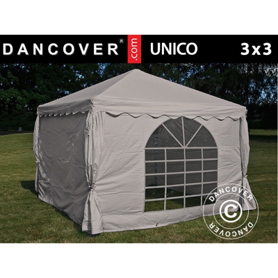 Tendone gazebo per feste UNICO 3x3m, Sabbia
