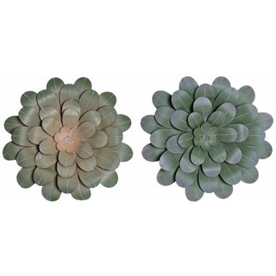 Decorazione da Parete DKD Home Decor Metallo (2 pcs) (60 x 8 x 60 cm)