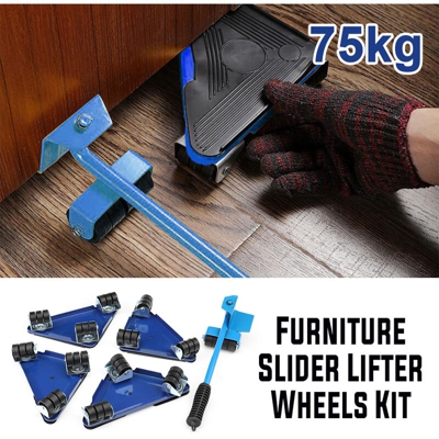 Il sollevatore scorrevole per mobili serie 5x 75kg sposta il kit per il movimento delle ruote Sistema di sollevamento mobile domestico