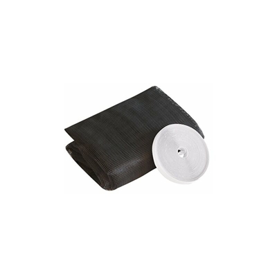 Windhager Zanzariera, Elastica, buona trasparenza, Incluso Velcro di Montaggio, Antracite, 130 x 150 cm, 03386