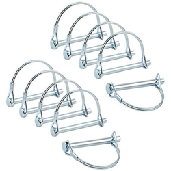 10 pz Accoppiatore di Sicurezza Blocco Perno Asse 1/4 Pollici Blocco PTO con Filo di Fermo Rotondo per Rimorchi Agricoli Prato Giardino - Langray precio
