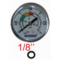 Manometro per Piscina con filtro a sabbia 3 Bars - 4404010101010103 - Attacco 1/8' di fissaggio all'indietro - Astralpool características