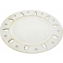 Centrotavola DKD Home Decor Bianco PP (polipropilene) Natale (33 x 33 x 2 cm) precio