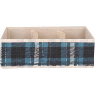 Organizer 3 scomparti 31x16x10 cm Cordonetto Blu blu