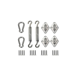 HENG FENG Kit di Montaggio per Vela a baldacchino Rettangolare, Kit per Vela da Parasole per impieghi gravosi Accessori di Fissaggio Hardware características