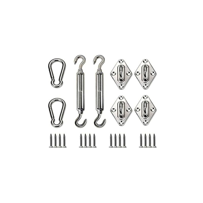 HENG FENG Kit di Montaggio per Vela a baldacchino Rettangolare, Kit per Vela da Parasole per impieghi gravosi Accessori di Fissaggio Hardware