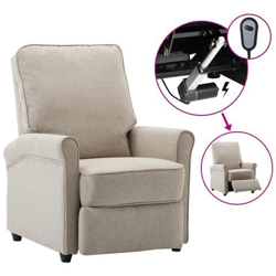 Poltrona Tv Elettrica Reclinabile Crema In Tessuto precio