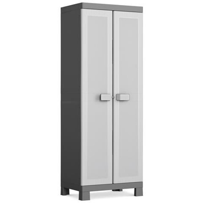 Armadietto Con Scaffali Logico Nero E Grigio 182 Cm