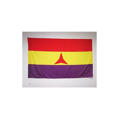 AZ FLAG Bandiera Repubblica Spagnola BRIGATE INTERNAZIONALI 150x90cm - Bandiera Spagna REPUBBLICANA 90 x 150 cm Foro per Asta