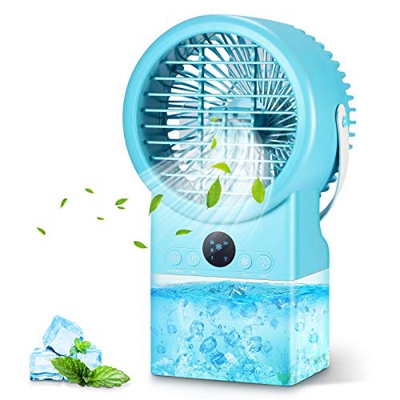 Condizionatore Portatile, Mini Condizionatore 500ML, Raffreddatore D'aria, Rumore Basso, 3 Velocità,Timer 2/4h ,7 Colori Luce, per Casa/ufficio