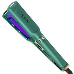 K&K Pro piastra per Capelli Piastre Flottanti 3D Lisce con Rivestimento in Ceramica Display LCD Nuova Technology di Riscaldamento PTC 1,25 Pollici di  precio