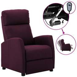 Poltrona Elettrica Reclinabile Viola In Tessuto en oferta
