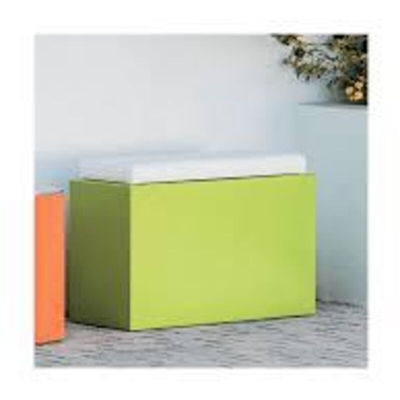 Pouf Comfy Roomy Grigio in Polimero Monacis - Cm 35X80X55 H