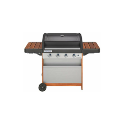 4 Series Woody L Barbecue Grill con 4 Bruciatore, 12.8 kW di Potenza, Sistema di Pulizia Facile InstaClean, Griglia e Piastra in Acciaio, Grigio características