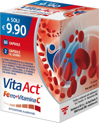 VITA ACT FERRO + VITAMINA C 60 CAPSULE en oferta