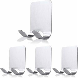 Zqyrlar - Gancio adesivo Porta rasoio Doppio gancio Porta rasoio impermeabile in metallo Porta asciugamani da bagno in acciaio inossidabile per características