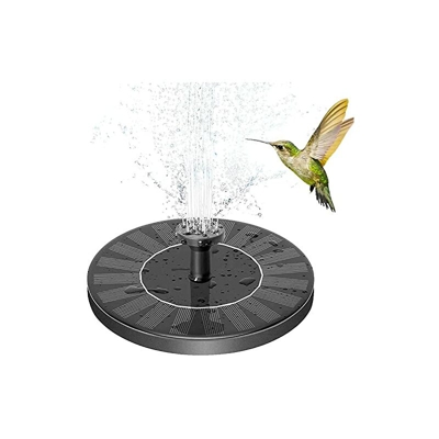 Zanfee - Fontana solare per laghetto a energia solare, con 6 elementi di fontana per giardino, vasca per uccelli, contenitore per pesce