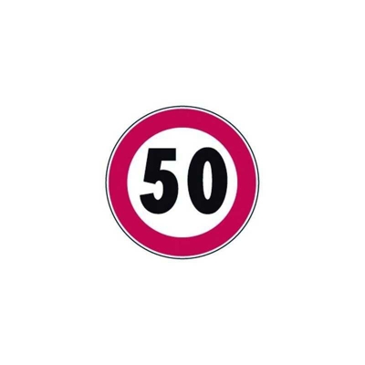 Segnali Stradali divieto Limite Vel 50 Km/H Fig. 50/50