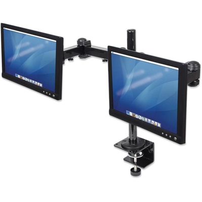 Manhattan 420808 supporto da tavolo per Tv a schermo piatto 68,6 cm (27") Morsa Nero